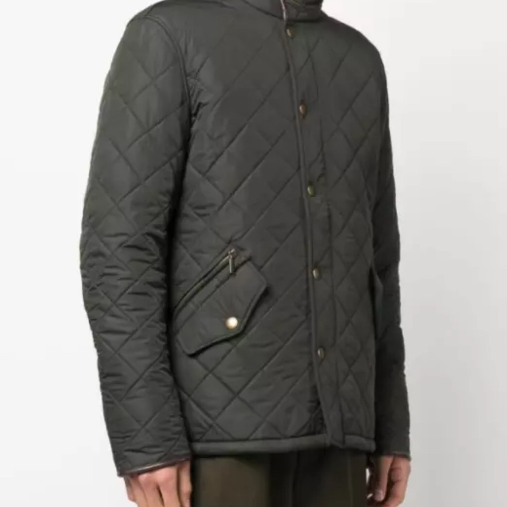 BARBOUR Green Powell Quilted Jacket in Sz M Medium New with Tags NWT